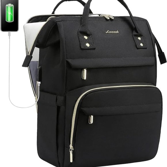 LOVEVOOK Laptop Backpack for Women, Travel with Compartment, Water Resistant - Picture 1 of 11